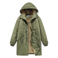 Retro Amerikietiška M51 vyriška ilga striukė Parka su gobtuvu Ame Kaka ilga striukė Medvilniniai drabužiai Rudens Žiemos Mada Urbanistinis Stilius XXL žalia