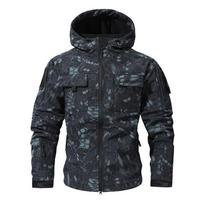 Youth Men's Winter Camouflage Windbreaker Jacket - EU Size, Casual Outdoor Mountaineering Workwear XL black