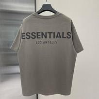 FOG Essentials Los Angeles Reflective Short Sleeve Cotton T-Shirt - Trendy Streetwear for Men Large gray