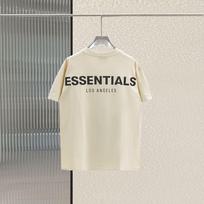 FOG Essentials Los Angeles Reflective Short Sleeve Cotton T-Shirt - Trendy Streetwear for Men Extra Large beveik baltos spalvos