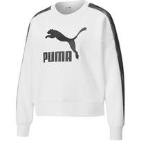PUMA Sweatshirts Women's White Crew Neck Moderate Regular (Unisex) Sweatshirts 530306 02 M white