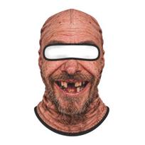 Breathable Windproof Face Shield Old Man Ski Mask, Realistic 3D Funny Balaclava, Novelty Full Protection for Winter Cover with Neck Coverage A brown
