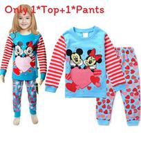 Mickey Minnie Mouse Girls Pajama Set With Cotton Fabric And Warmth For Sleepwear Comfort 95cm blue