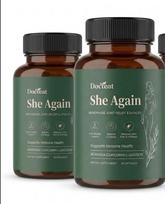 Docteat She Again Menopause Support - Moringa, Curcumin & Probiotics for Joint Relief & Energy (60 Caps) 2pack