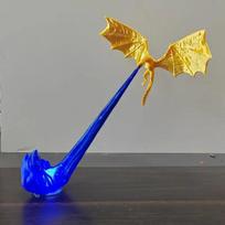 3D Dragon Flame Bookshelf Nook Light Flying Fire Dragon Statue Ornament Spray Fire Dragon Home Decoration Unique Halloween Gift