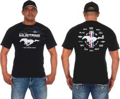 JH Design Men's Ford Mustang Collage Short Sleeve Crew Neck T-Shirt in 4 Colors 2XL įvairiaspalvis