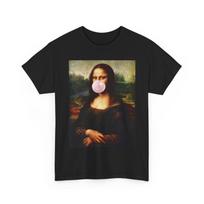 Mona Lisa Bubble Gum Graphic Tee Renaissance Pop Art Hypebeast Streetwear Shirt 150 black