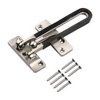 Door Guard Latches for Interior Door , Swing Bar Privacy Lock with Pre-Drilled Plates and Screws for Guest Room Entry