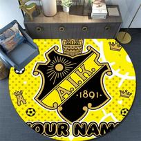 Custom Name AIK Round Area Rug,Carpet Rug for Living Room Bedroom Sofa Playroom Decor,Non-slip Floor Mat 80cmx80cm
