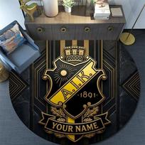 Custom Name AIK Round Area Rug,Carpet Rug for Living Room Bedroom Sofa Playroom Decor,Non-slip Floor Mat 150cmx150cm