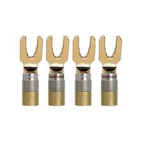 AT6306 Solderless Speaker Gold Plated Audio-Technica Y-Lug Screw-Type Terminal, Brass, auksas
