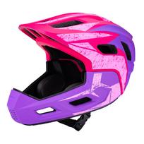 Kids Full Face Helmet with Upgraded Thickened Chin Guard 18 Ventilation Holes Breathable Lightweight Size S 51-54CM black