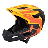 Kids Full Face Helmet with Upgraded Thickened Chin Guard 18 Ventilation Holes Breathable Lightweight Size S 51-54CM yellow