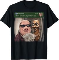 There is Motion at Your Front Door Tung Tung Tung John Pork T-Shirt 2XL gray