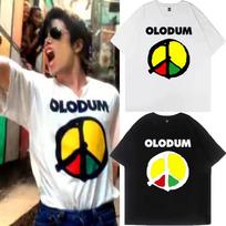 Pop karalius Michael Jackson MJ OLODUM Taip pat stiliaus marškinėliai Vyrams Moterims Mados Gotikiniai Klasikiniai Marškinėliai grynos medvilnės trumpomis rankovėmis XL gray