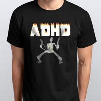 ADHD skeletas Memas Marškinėliai Visų dydžių S M L XL XXL 3 4 XL spalvos Juoda Balta S white