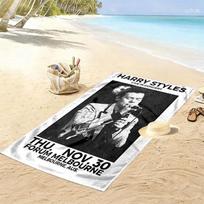 Harry Styles Print Beach Towel, Large Soft Quick Dry Towel for Beach Camping Swimming 70cmx140cm(27x55inch)