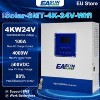 EASUN Power hibridinis saulės keitiklis 12KW 48V tinklo nepriklausomas keitiklis 6.2KW 220VAC 4KW 24V PV įėjimas 500VDC 150A MPPT 12V 2KW su WIFI BMS ES
