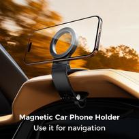 New Multifunctional Strong Magnetic Foldable Car Phone Holder Dashboard Steering Wheel Sun Visor Gps  Cell Phone Mount 1PCS brown