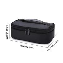 Portable Insulated Lunch Box Leakproof Tote Bag for Picnic Office Work Black