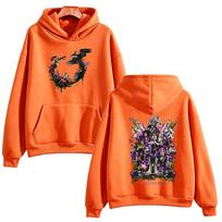 Bado žaidynės Saulė rinkimuose Hoody Vyrams Moterims Dvipusio Spaudinio Gobtuvėlis Gyvatės Paukščio Vainiko Grafinis Megztinis M oranžinė