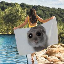 Sad Hamster Meme Cute Towel Quick Drying Beach Towels Are Suitable For Swimming Pools Camping Yoga And The Gym 40x70CM black