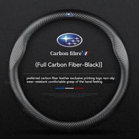 For Subaru Outback Brz Wrx Xv Ascent Forester Impreza Legacy Car Anti-Slip Carbon Fiber Leather Ultrathin Steering Wheel Cover