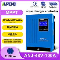 ANENJI 80A/100A MPPT Solar Charging Controller Solar Panel Regulator 12V 24V 36V48V Auto Solar Battery For Home Electrical Appliances
