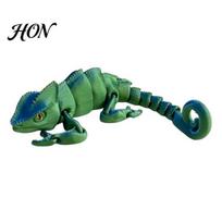 PLA Chameleon Sculpture 3D Printed Figurine, Realistic Articulated Lizard Toy, Animal Figurine Model with Moveable Joints for Desk Decoration Decor Large B