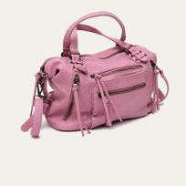 Washed Bag for Making Old Sea Salt White Soft Leather Handbag, Shoulder Bag, Fashionable Motorcycle Bag, Crossbody Bag pink