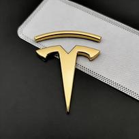 Aukščiausios kokybės metalinis 3D Tesla automobilio logotipo lipdukas, emblema, decal, automobilio kėbulo, sparno, bagažinės dekoracija, visų Tesla modelių auksas