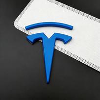 Aukščiausios kokybės metalinis 3D Tesla automobilio logotipo lipdukas, emblema, decal, automobilio kėbulo, sparno, bagažinės dekoracija, visų Tesla modelių mėlyna