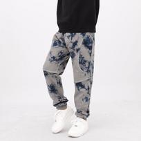 Korean Style Tie Dye Patchwork Casual Sports Long Pants For Big Boys Kids 120cm