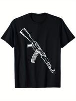 AK-47 7.62x39,  No need to come for a second gun  printed on the right side of the shirt, suitable f 2XL