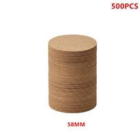 500Pcs 58mm Coffee Portafilter Paper Filters BPA Free Disposable Food Grade for Espresso Maker Home Commercial Bar Use A169