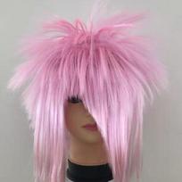 Indigenous Halloween Cosplay Wig Colored Fans Wig Stage Show Clown Wig  Birthday Party pink