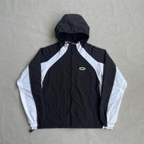 Mens Lightweight Hooded Windbreaker Jacket With Reflective Trim Colorblock Design Fall Streetwear M white