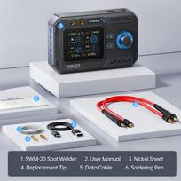 FNIRSI SWM-20 Portable Spot Welder Double Pulse Battery Welding Machine 18650 Battery DIY Pack Welding Tool 0.4mm Nickel Chip