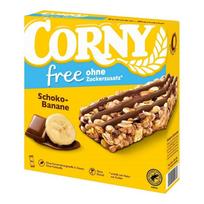 Corny Sugar-Free Chocolate-Banana Cereal Energy Bar 6X20G blue