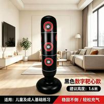 Inflatable Punching Bag Kids Adults Stable Base Free-Standing Boxing With Water Fill Indoor Fitness Toy Stress Black Core Digital Design Large Base Stand