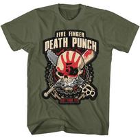 Five Finger Death Punch Got Your Six Military Green Adult T-Shirt L black