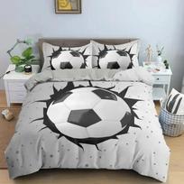 3D Football Bedding Set Soccer Duvet Cover Pillowcase Polyester Comforter Cover King Queen Full Double Ball Sport Quilt Cover 70x133cm 2pcs