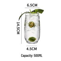Colin Long Island Iced Tea Glass - Straight Body Cocktail Shaker Glass for Gin Tonic & Mojito.