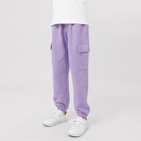 Big Kids Cargo Pants Boys Girls Solid Color Sports Trousers 150cm gray