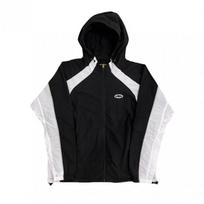 Cortez Windbreaker Jacket Mens Black Casual Sport Coat Loose Fit Mid Length M white