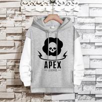 Apex Legends Battle Royale Hoodie Pullover Printed Fake Two Piece Sweatshirt Teens M-Spring/Autumn gray