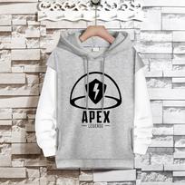 Apex Legends Battle Royale Hoodie Pullover Printed Fake Two Piece Sweatshirt Teens XXXL-Spring/Autumn gray