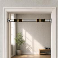 Pull up Bar Padded Adjustable Doorway Pull-up Compact for Apartment, Bedroom gray