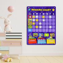 ,Daily Routine Good Behavior Charts Toddlers Chore Chart, 110cmx75cm Responsibility Training, Star