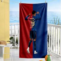 Lamine Yamal Barcelona Team Formation Beach Towel Super Soft & Absorbent Comfortable Lightweight Portable for Swimming,Beach,Camping, Travel, Beach Ac 70cmx140cm(27x55inch) red